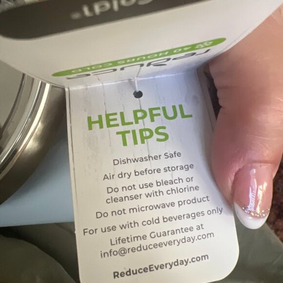 40 OZ TUMBLER STAINLESS STEEL VACUM WITH LID AND STRAW BLUE GIFT - Picture 5 of 8